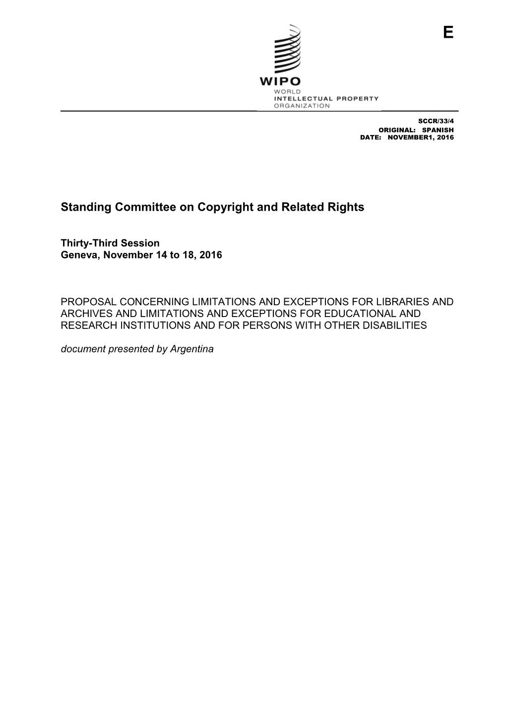 Standing Committee on Copyright and Related Rights s2