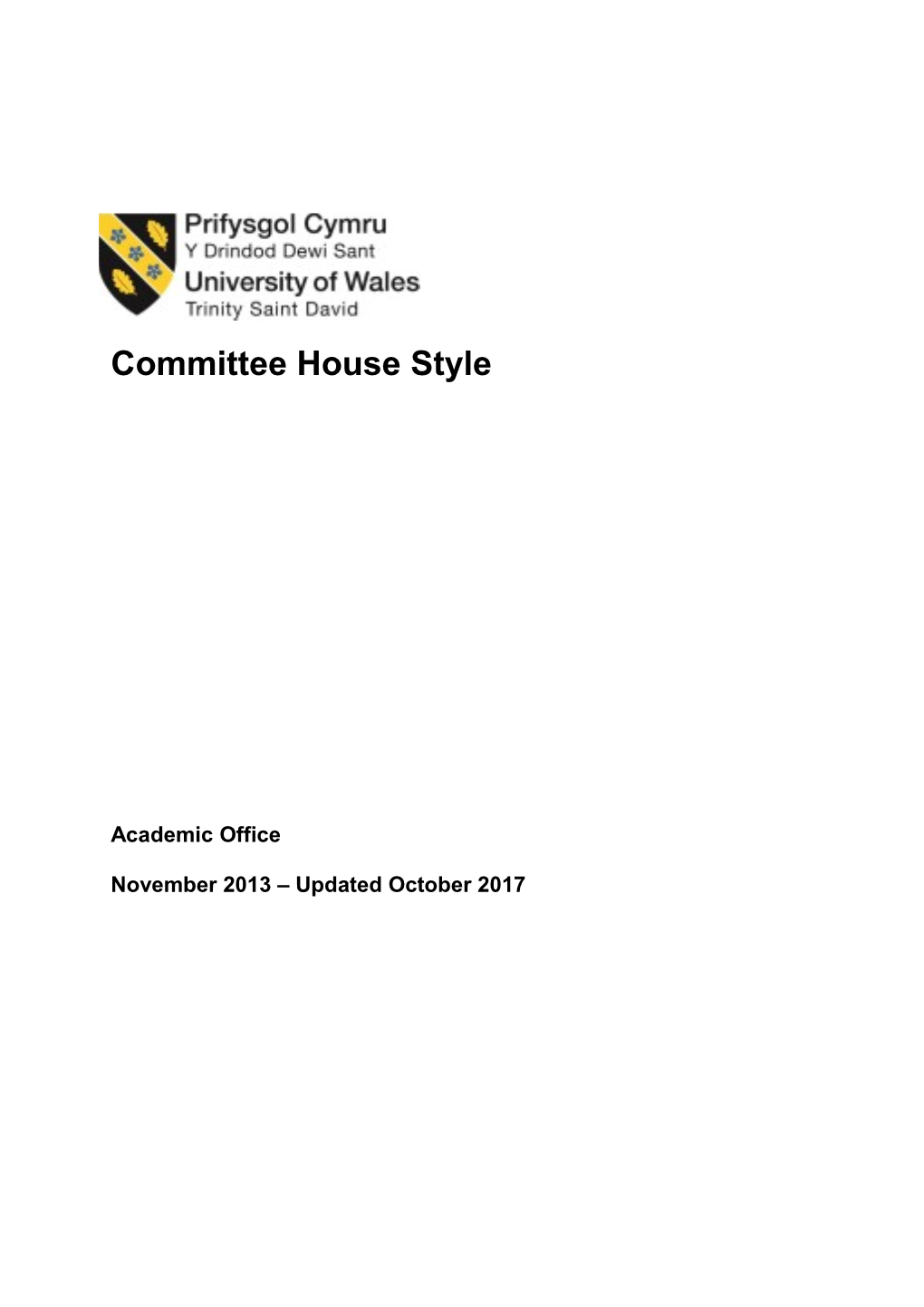 Committee House Style