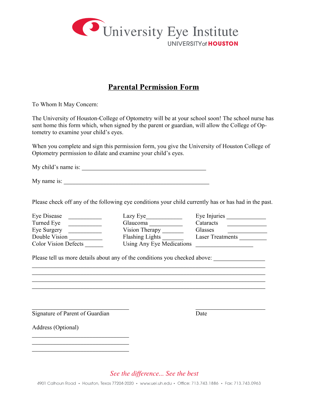 Parental Permission Form