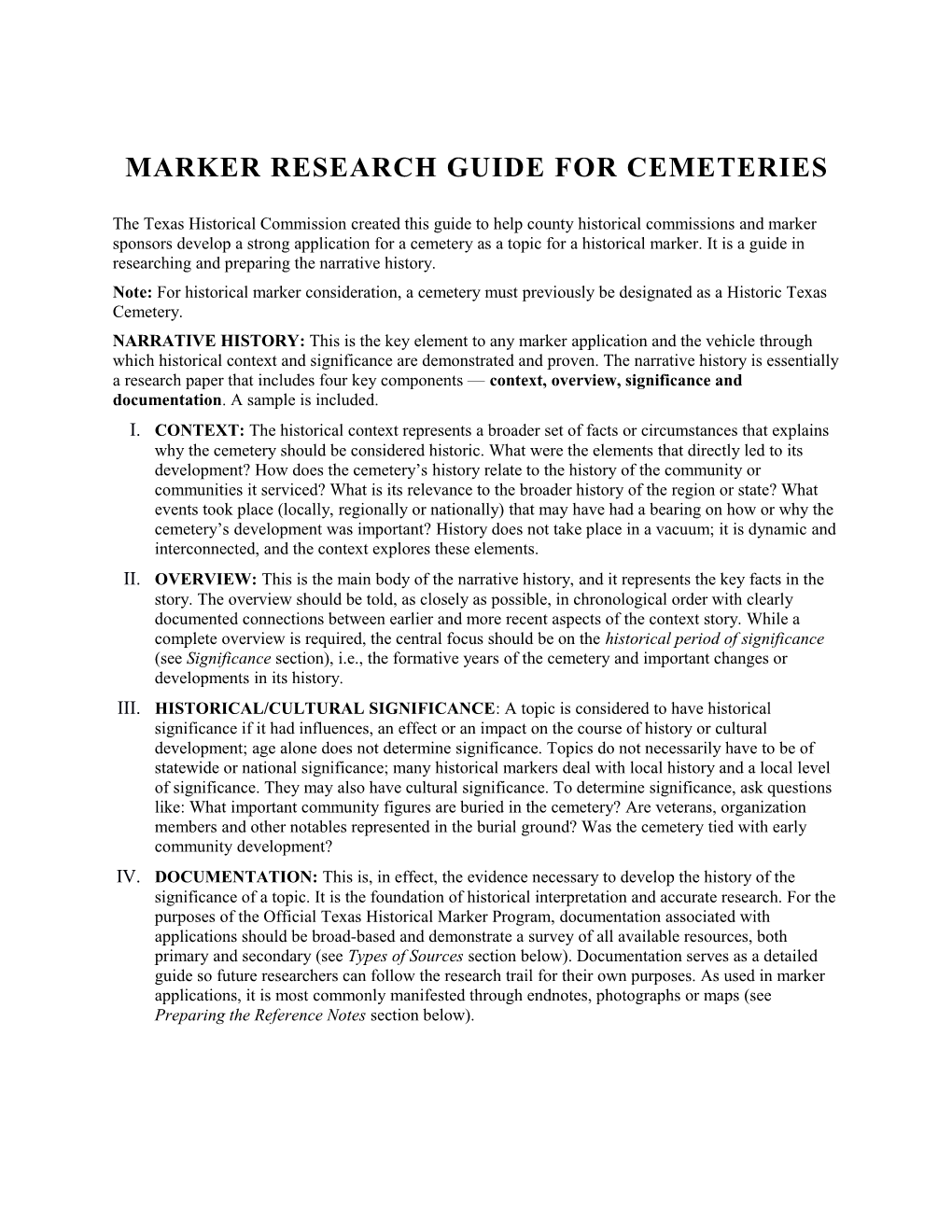 Marker Research Guide for Cemeteries