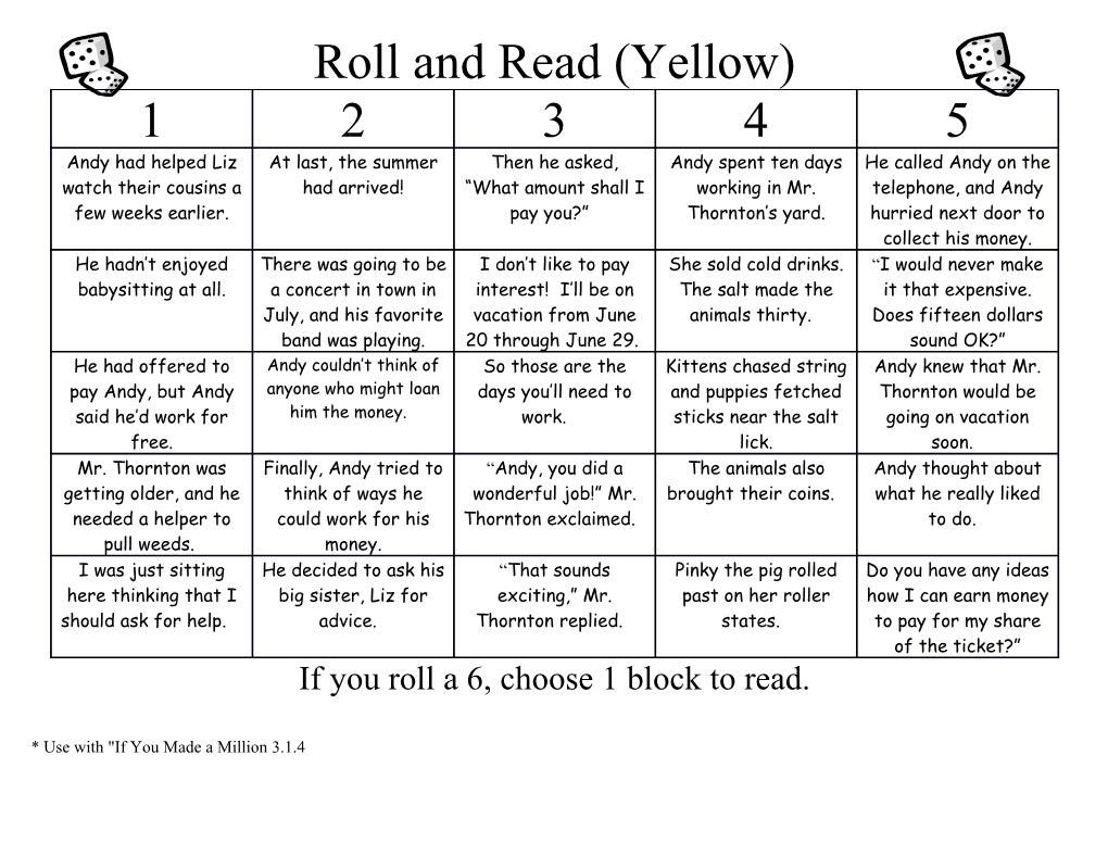 Roll and Read