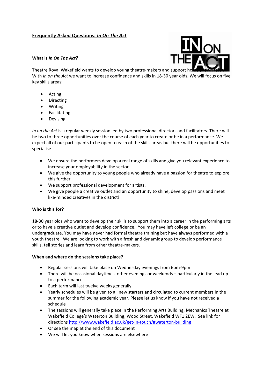 What Is in on the Act?