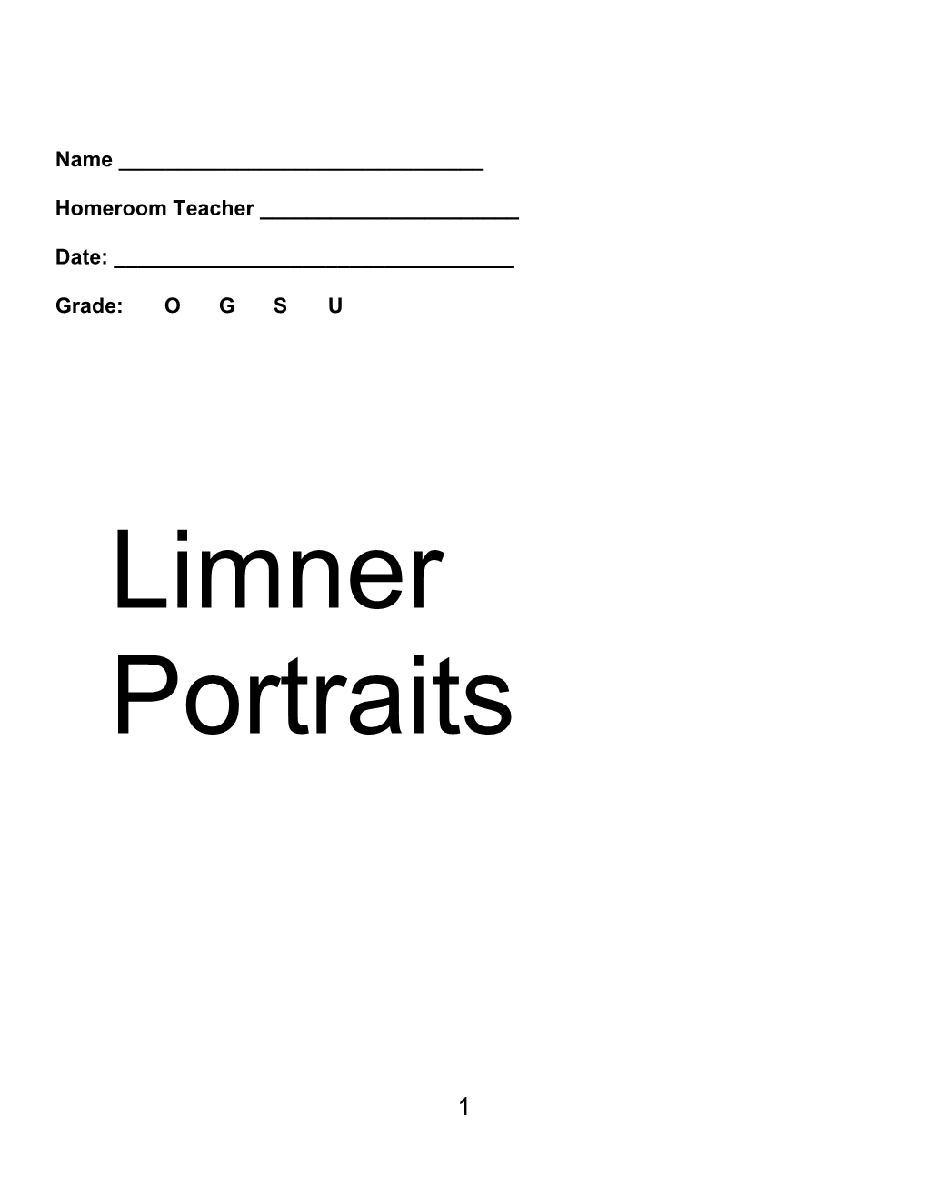 Limner Portrait Packet