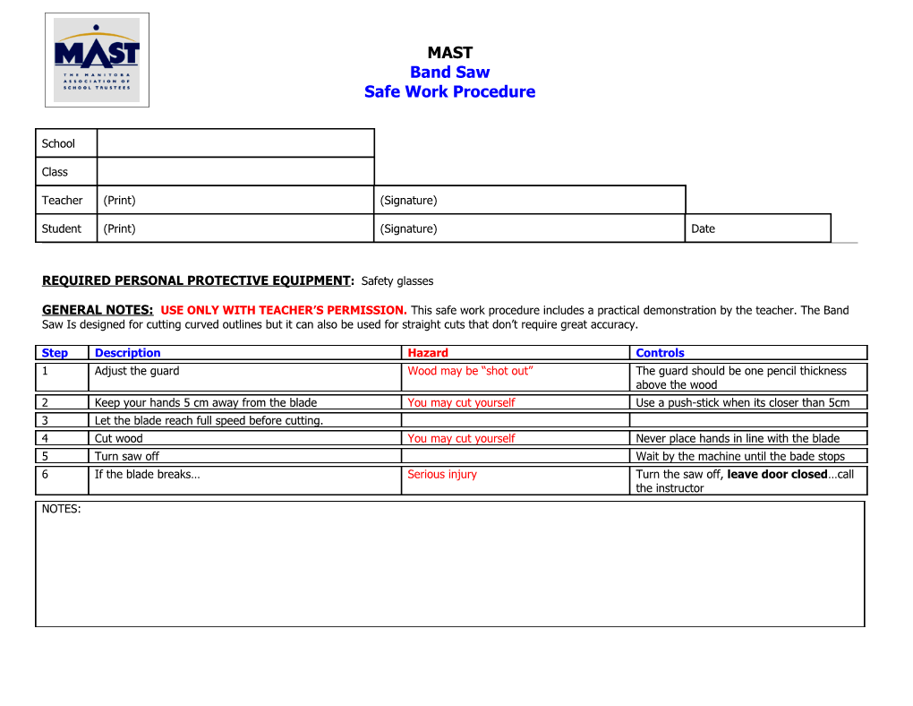 Safe Work Procedure s3