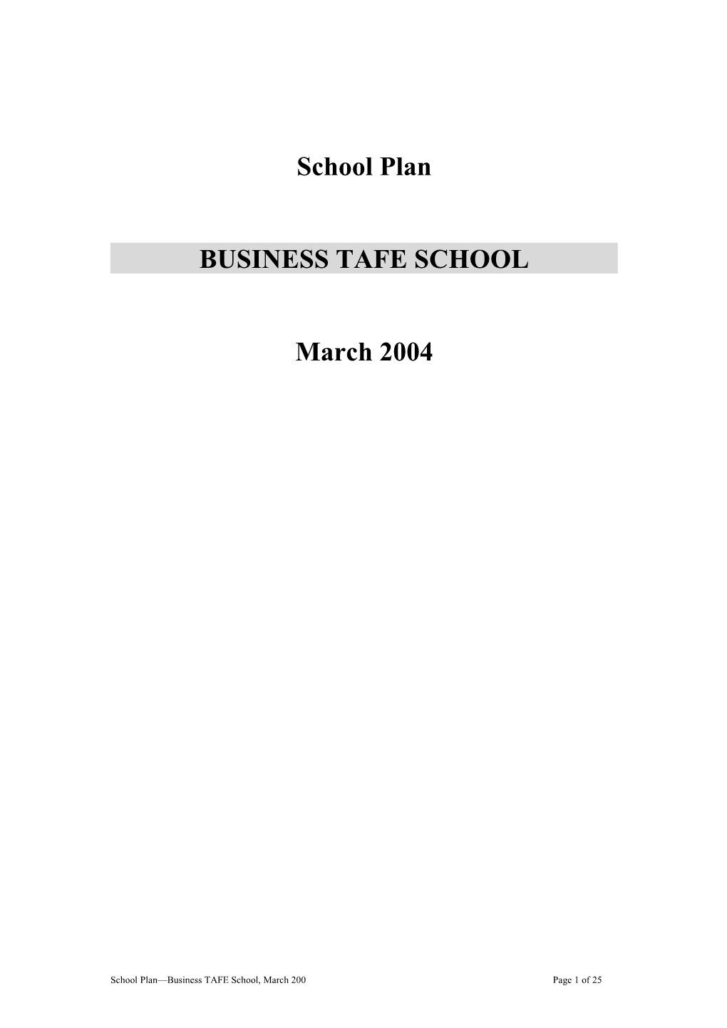 Business Tafe School