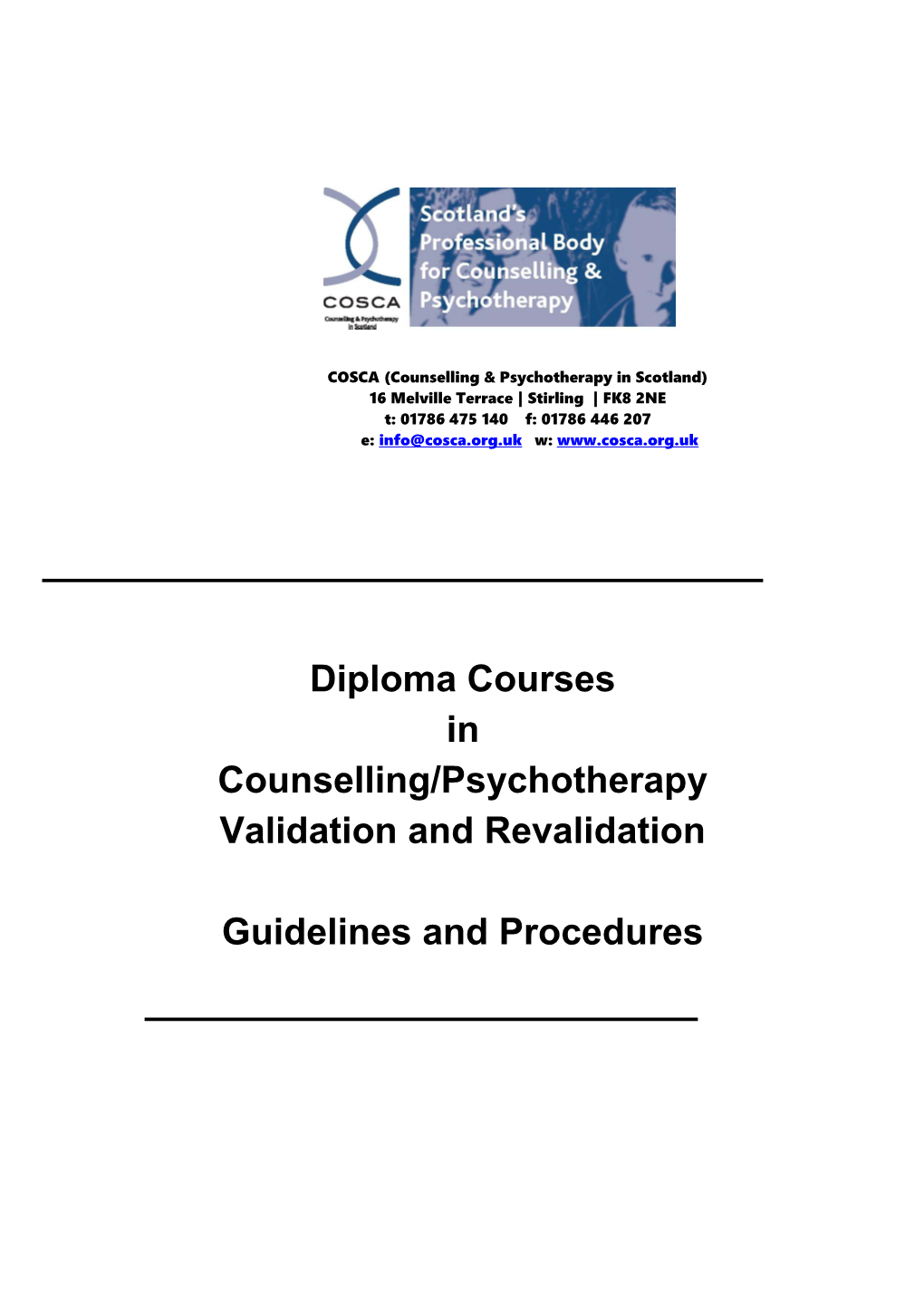 Diploma Courses in Counselling/Psychotherapy