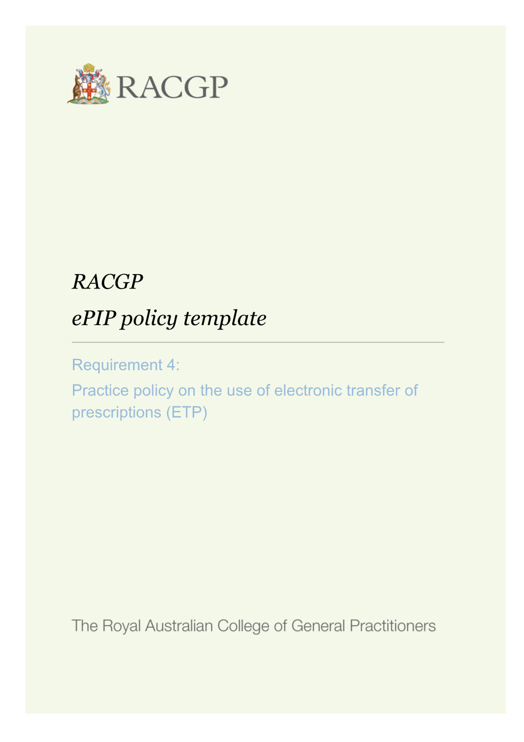 RACGP A4 Documents - with Cover