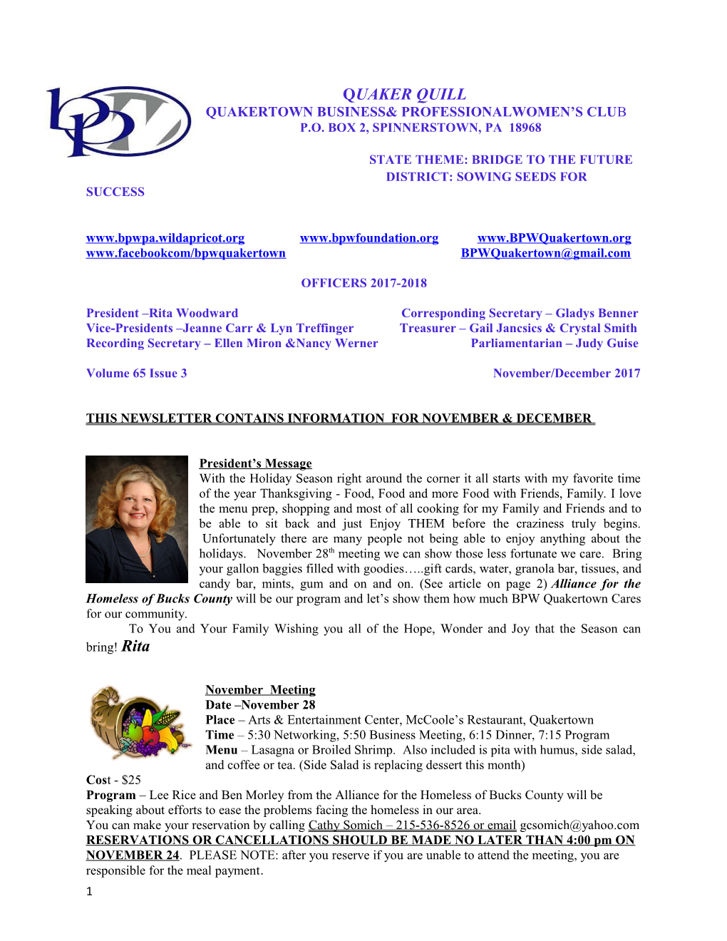 Quakertown Business& Professionalwomen S Clu B