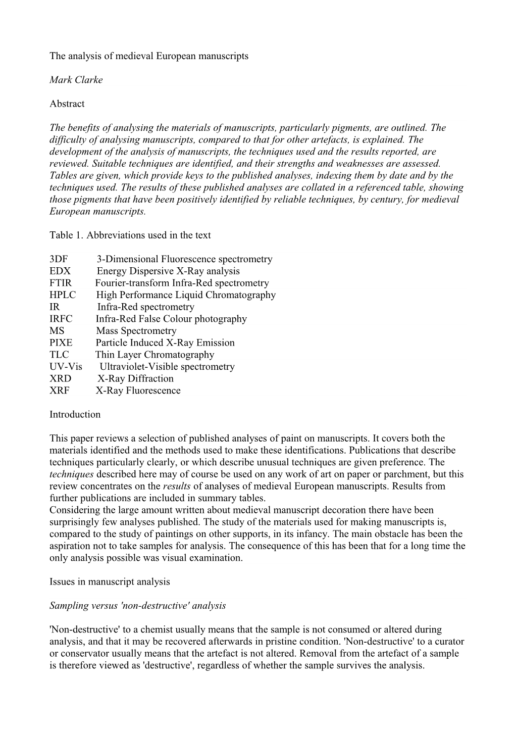 The Analysis of Medieval European Manuscripts