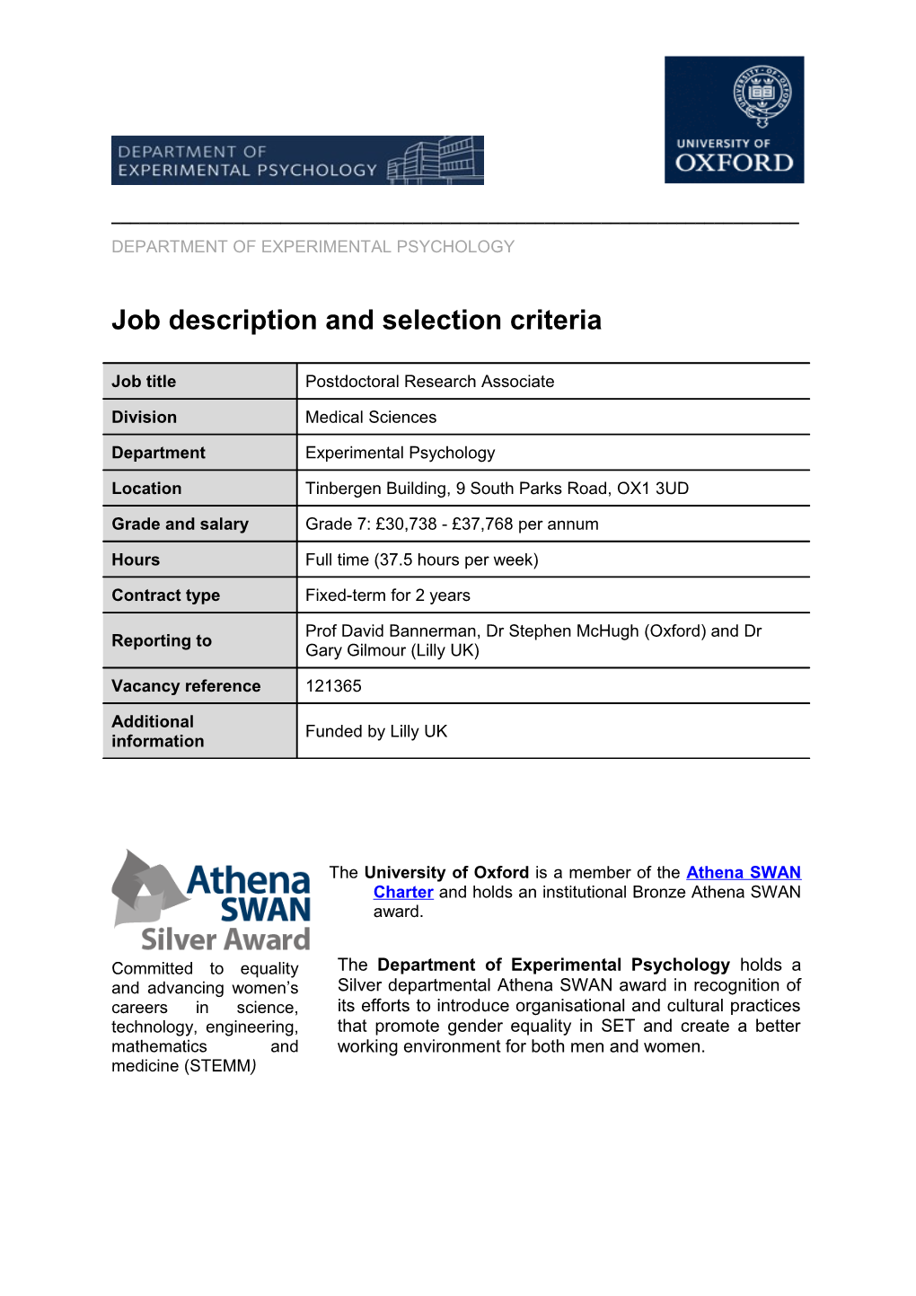 Job Description and Person Specificationselection Criteria s5