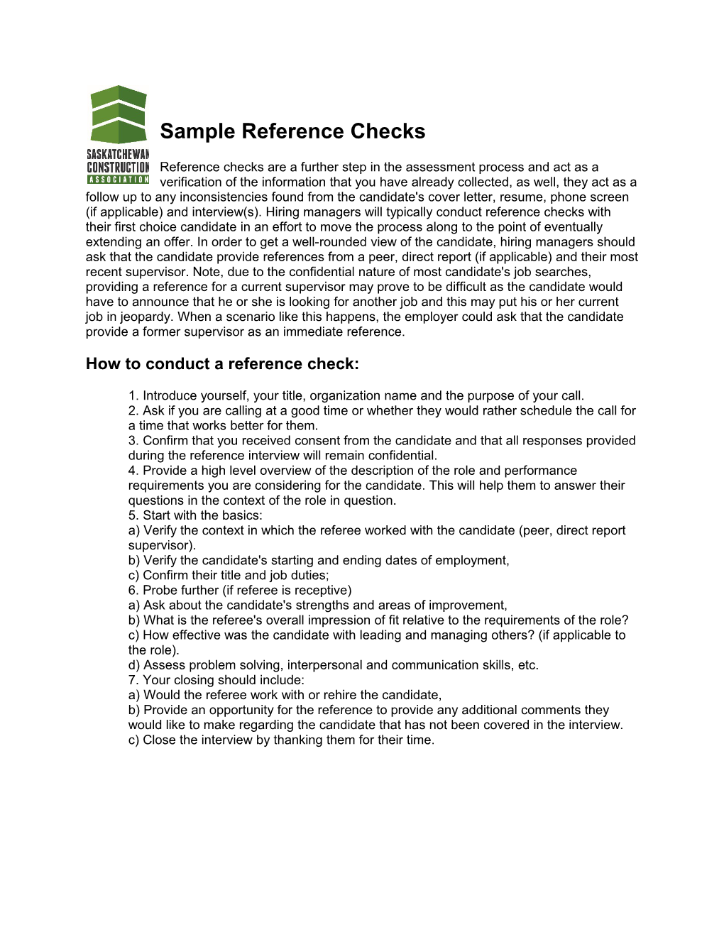 How to Conduct a Reference Check