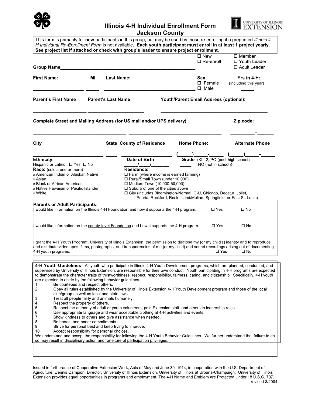 Individual Enrollment Form