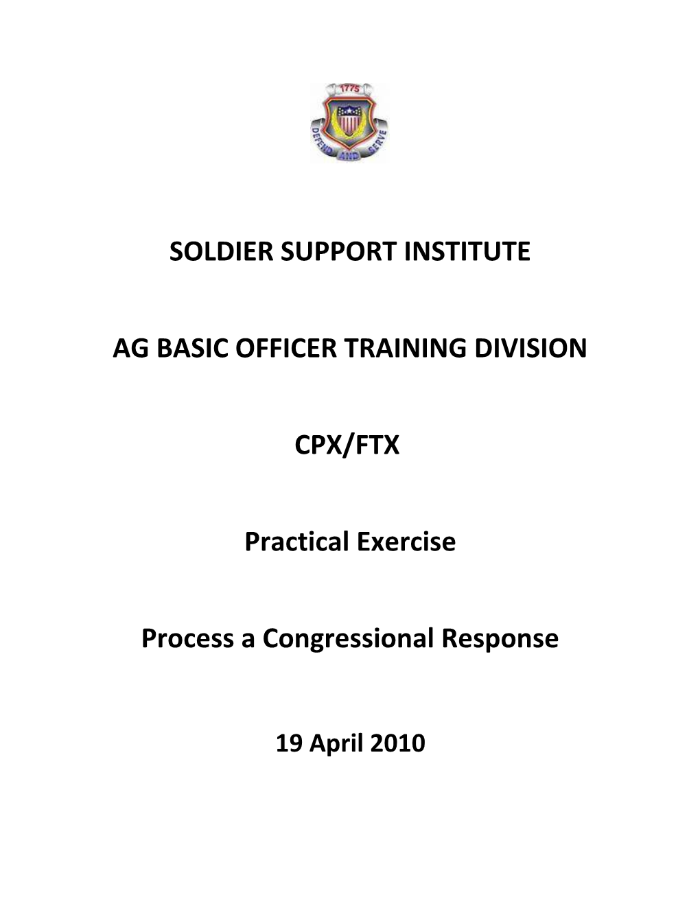 Ag Basic Officer Training Division