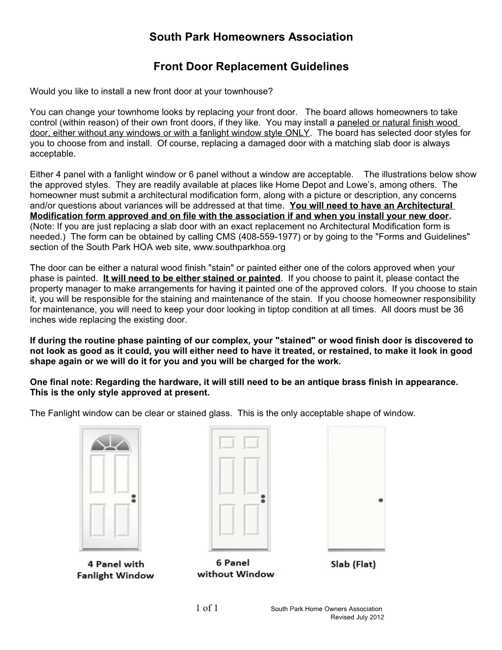 Front Door Replacement Guidelines