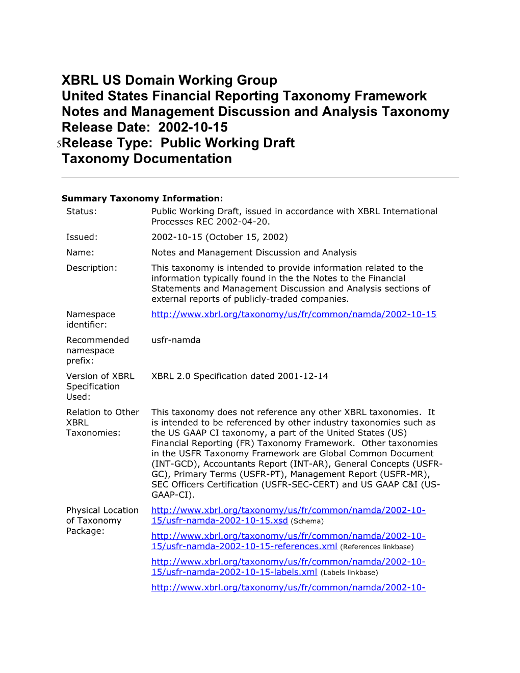 North America Financial Reporting Primary Terms