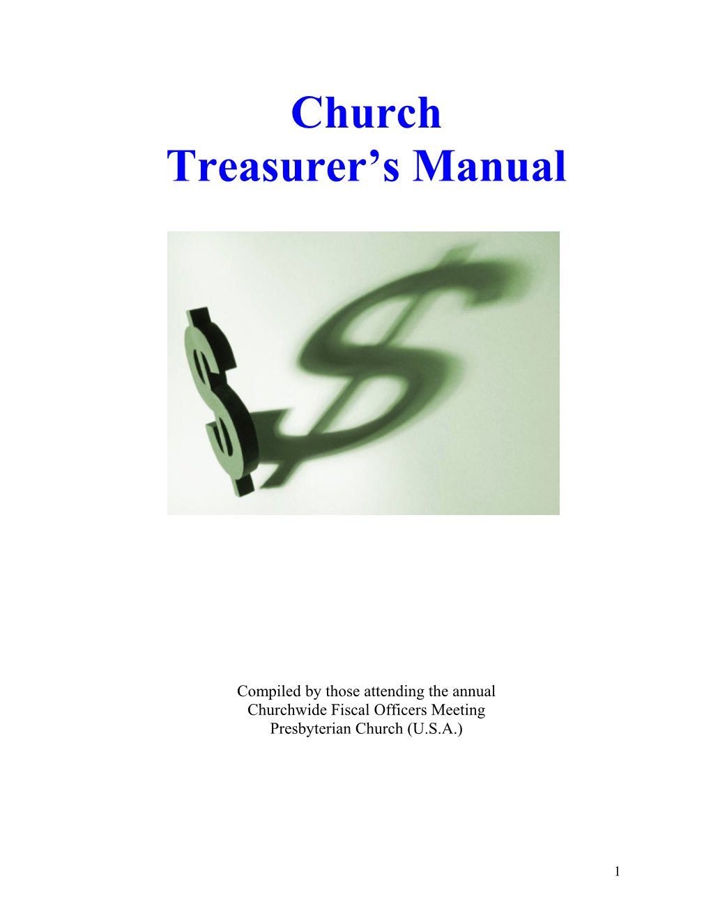 Treasurer S Manual