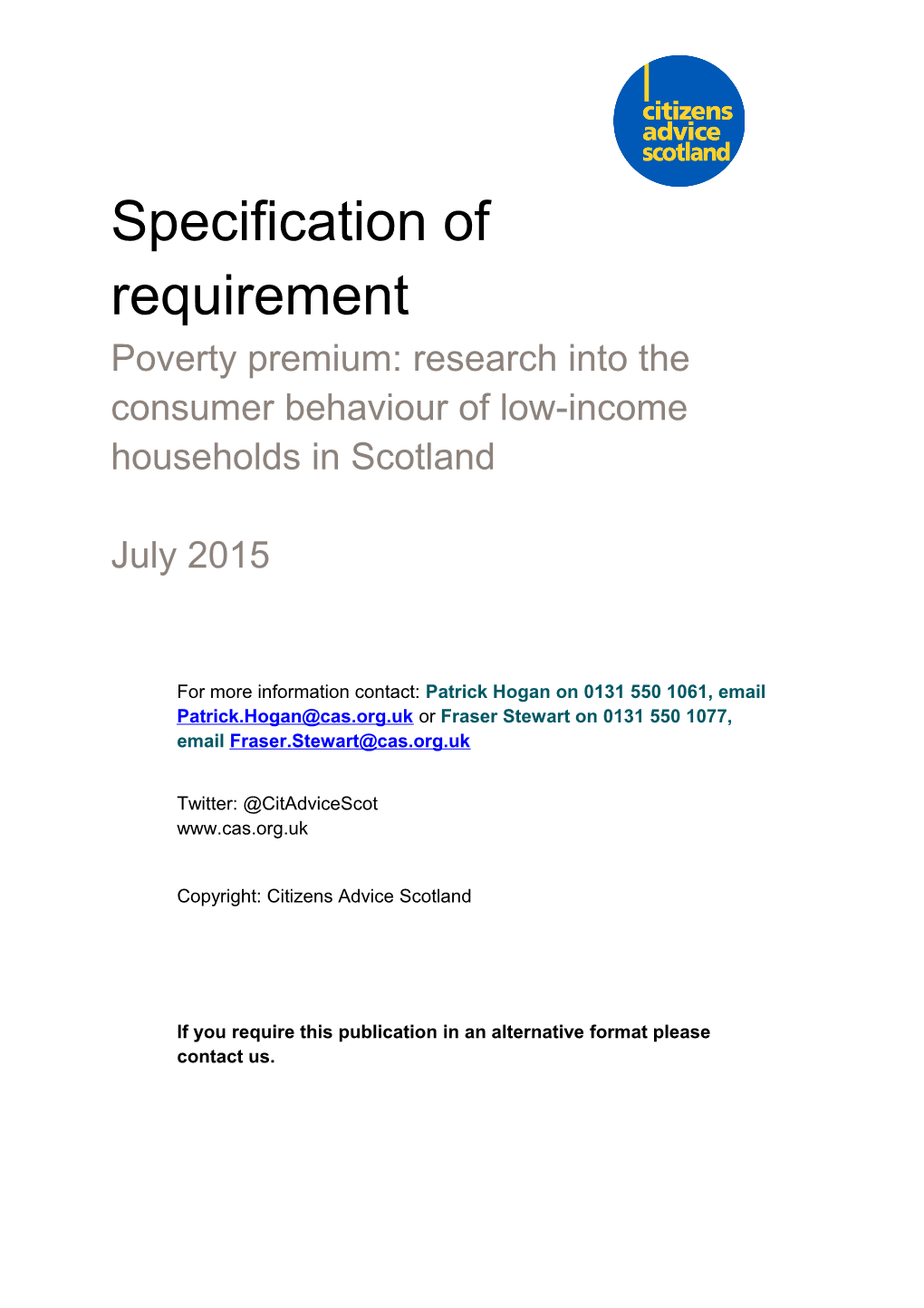 Poverty Premium: Research Into the Consumer Behaviour of Low-Income Households in Scotland