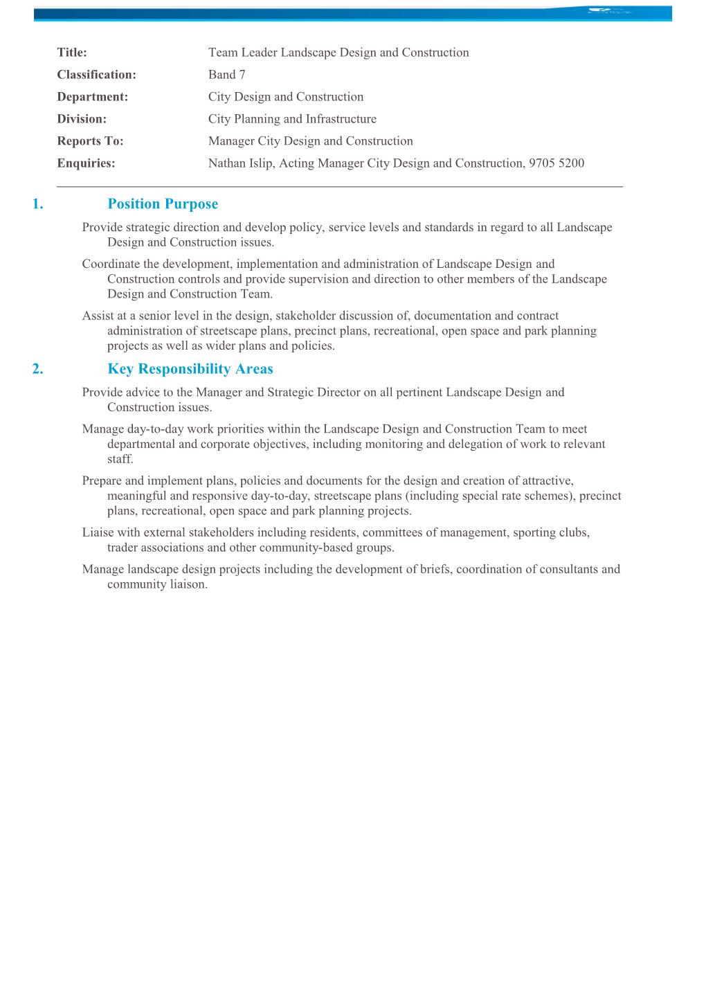 Department: City Design and Construction