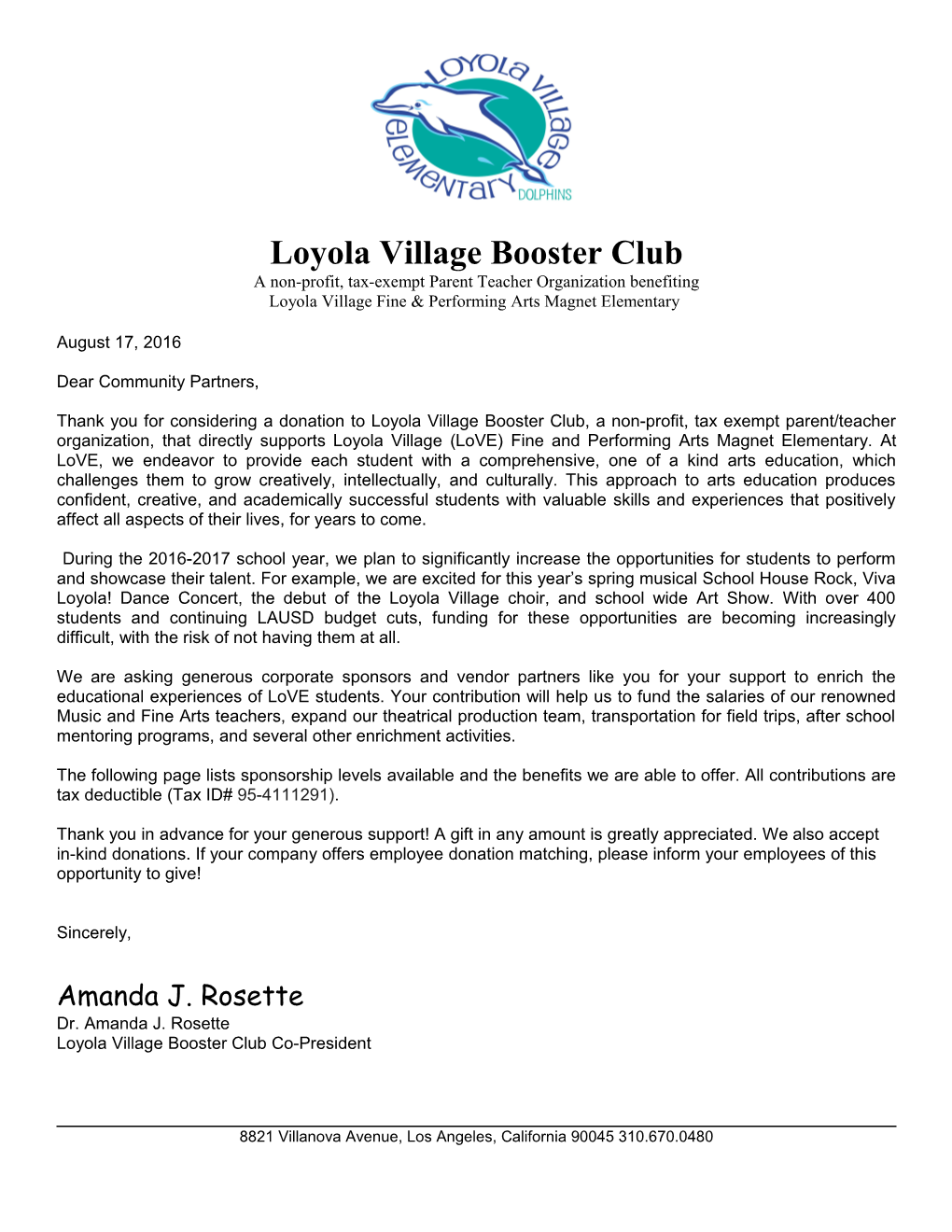 Loyola Village Booster Club