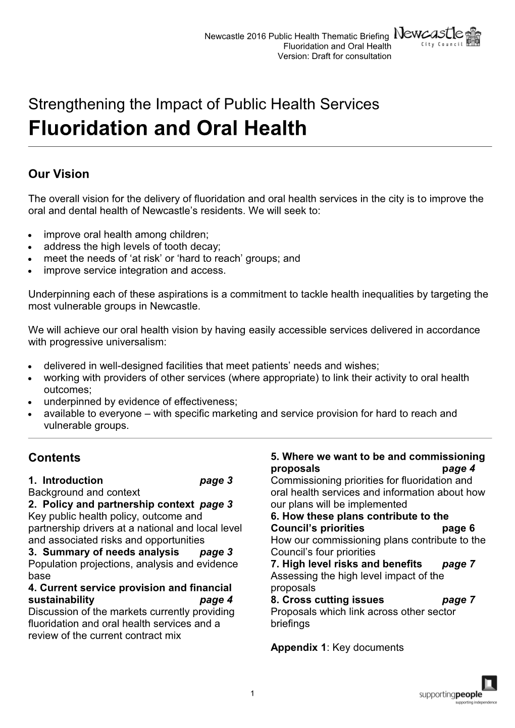 Fluoridation and Oral Health