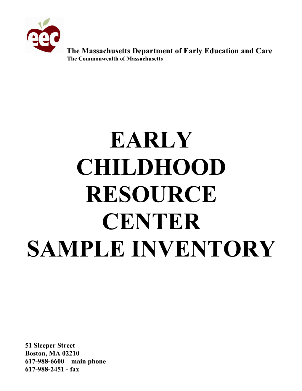Early Childhood Resource Centers