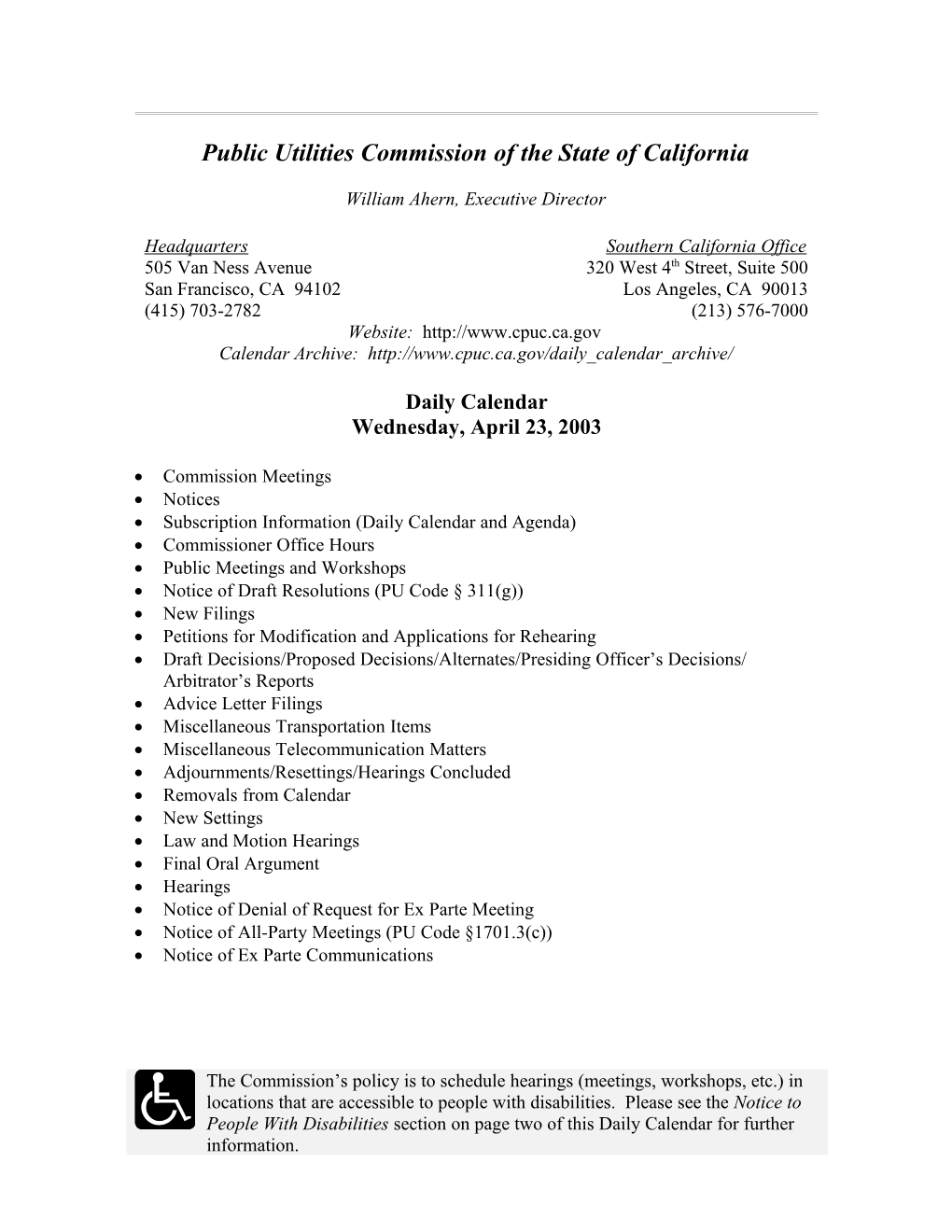 Public Utilities Commission of the State of California s42