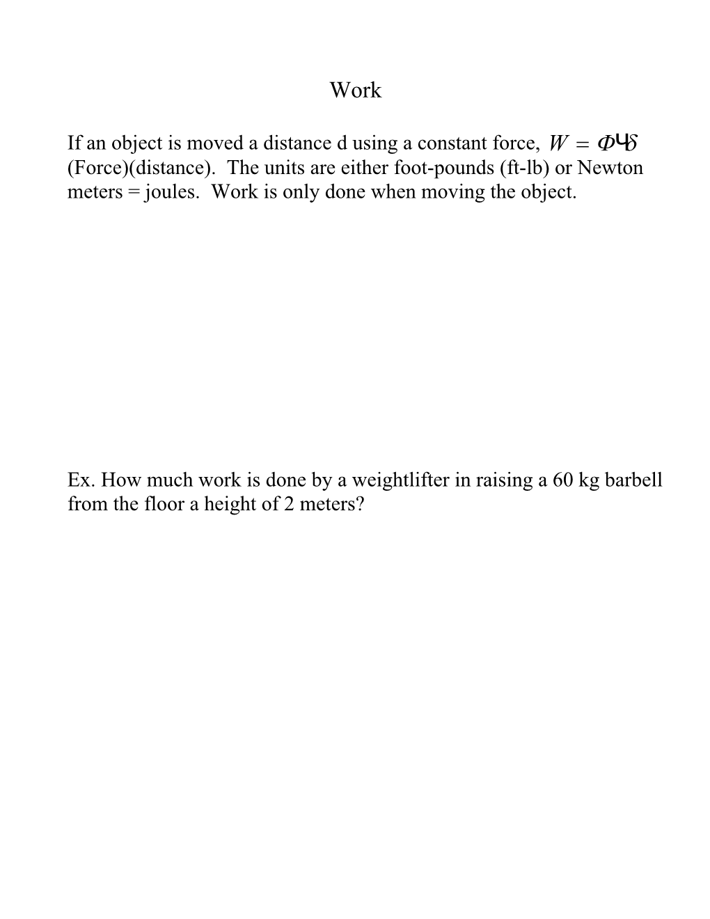 Center of Mass Review