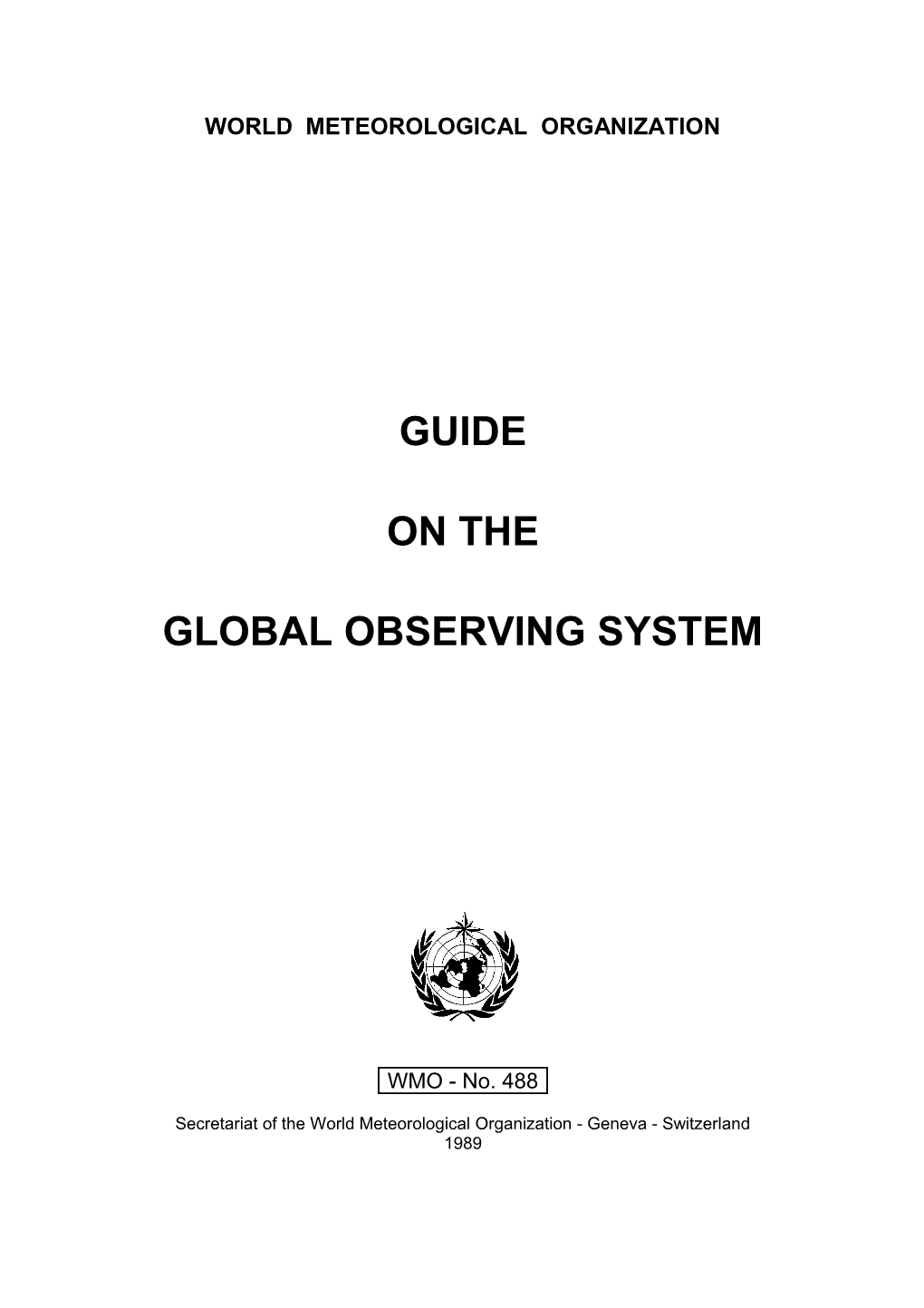Inconsistencies and Findings in Manual on GOS, WMO-No