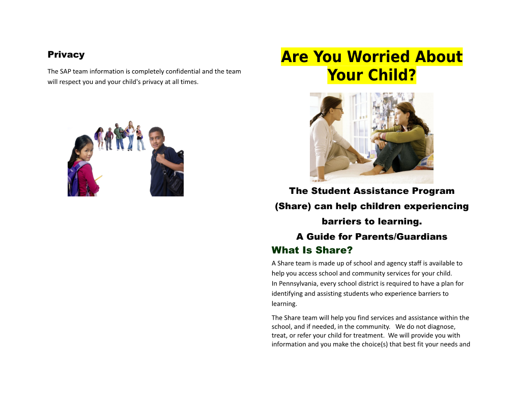 Are You Worried About Your Child?