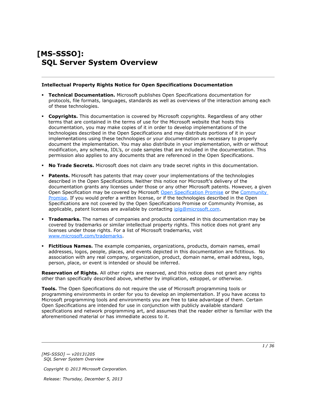 Intellectual Property Rights Notice for Open Specifications Documentation s96