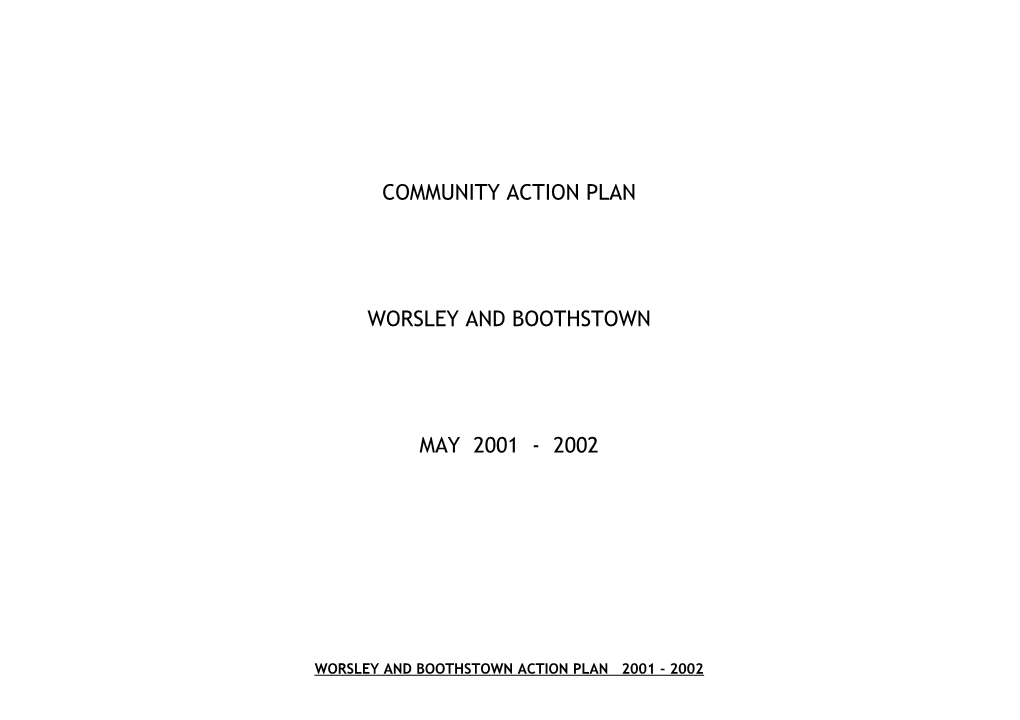Worsley and Boothstown Action Plan 2001 - 2002