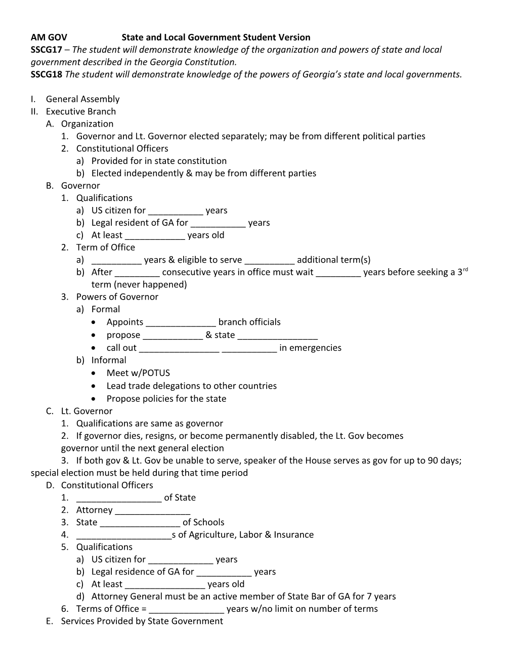 AM GOV State and Local Government Student Version