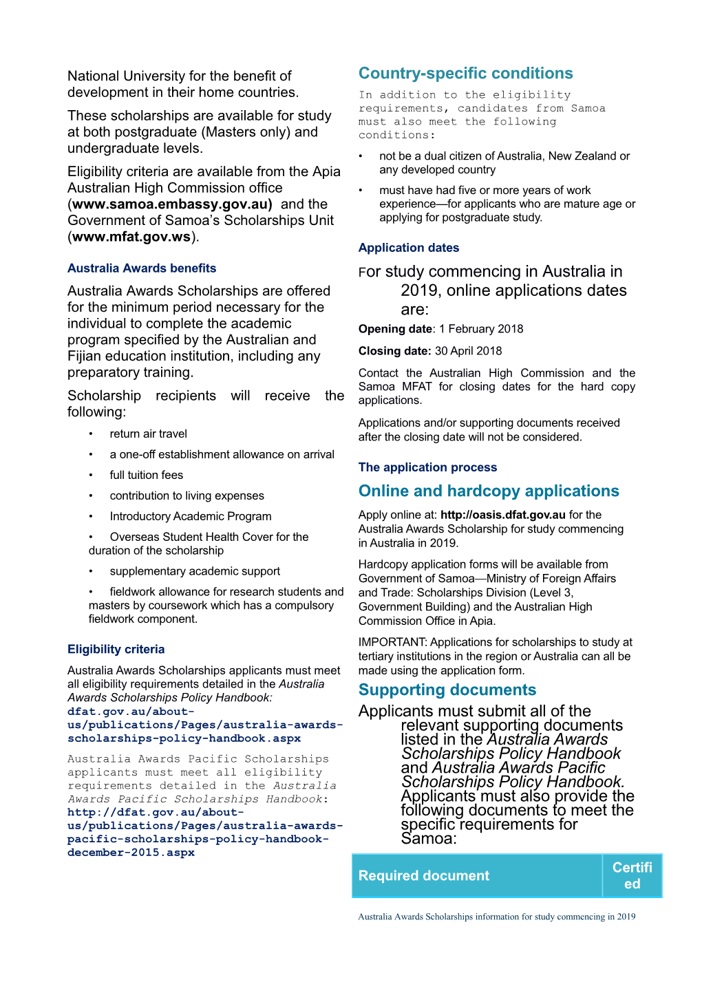 Applying for an Australia Awards Scholarships