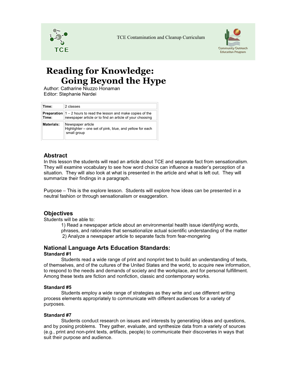 Reading for Knowledge