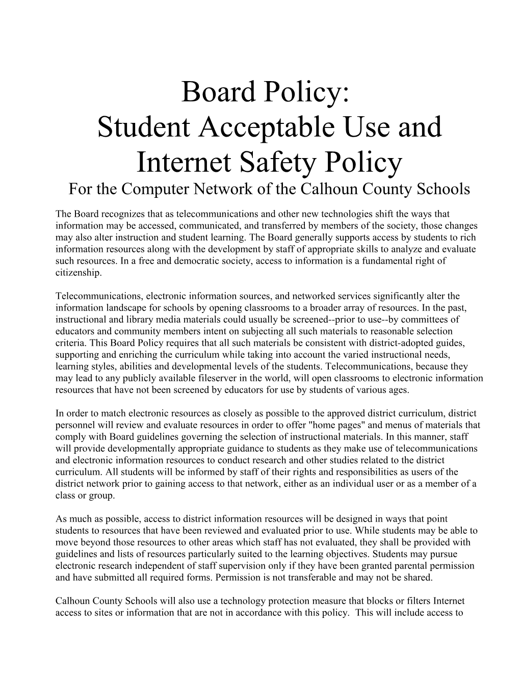 Board Policy: Copyright Compliance