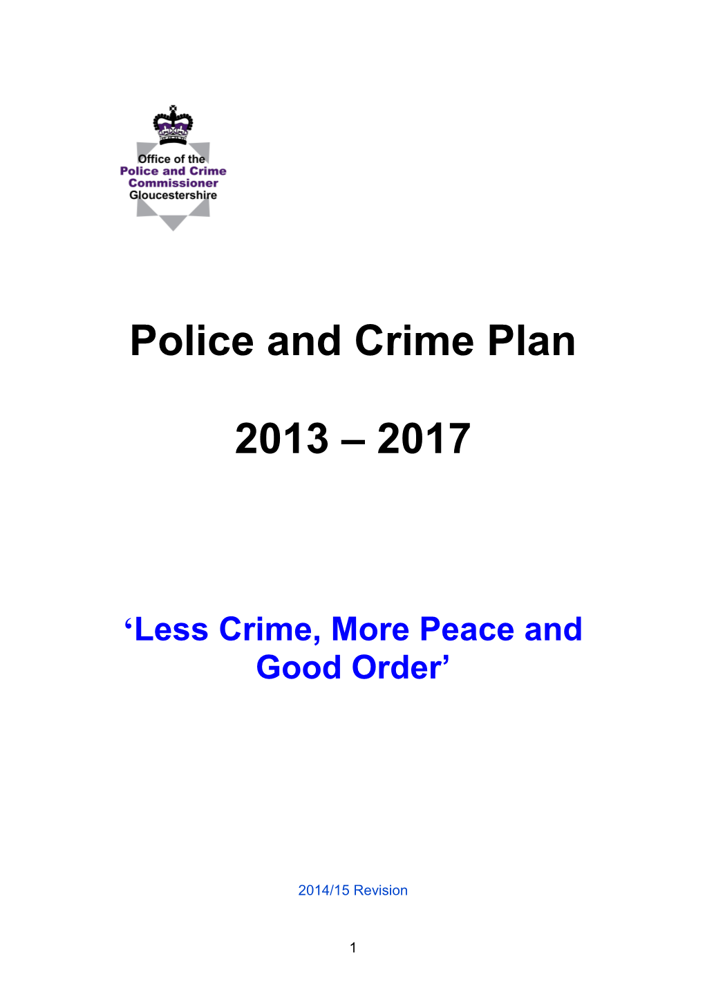 Police and Crime Plan