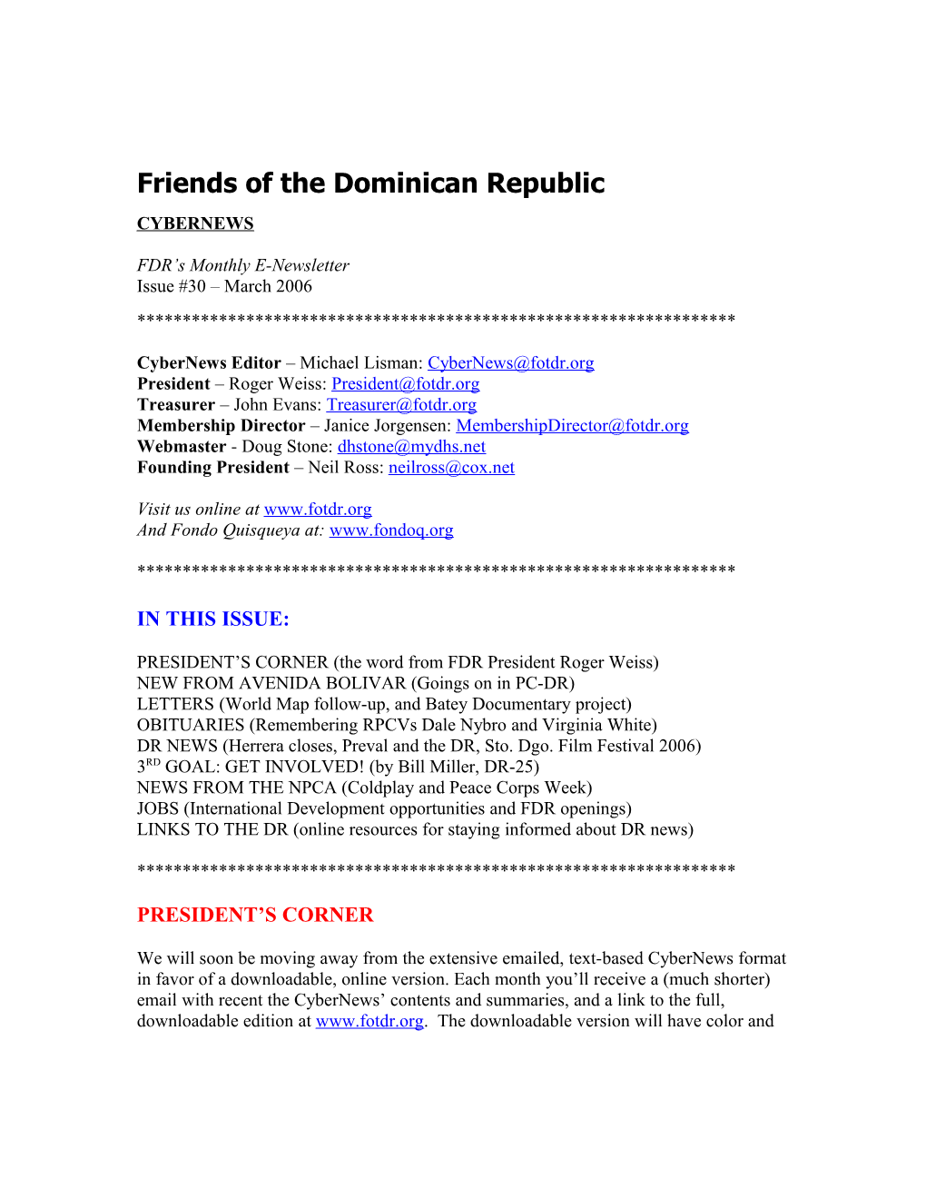 Friends of the Dominican Republic