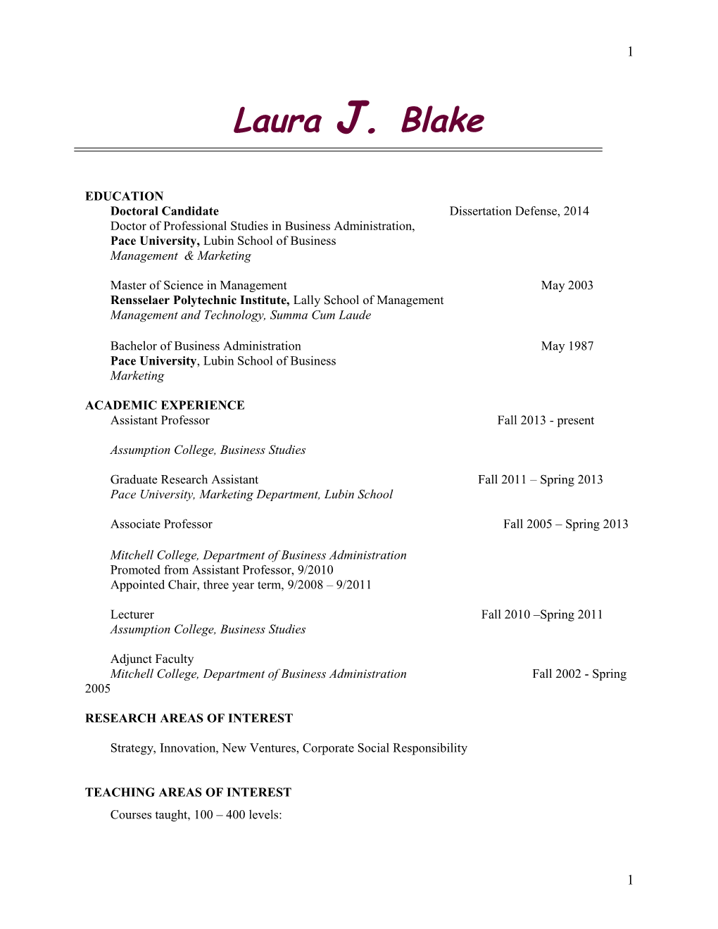 Doctoral Candidate Dissertation Defense, 2014