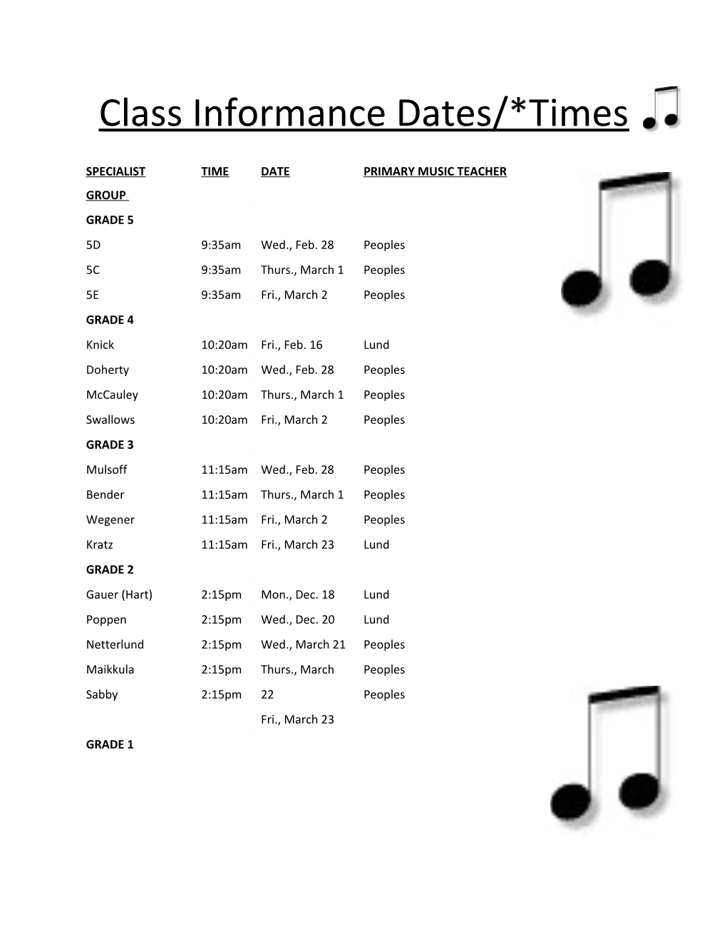 You Are Invited to a Music Informance !