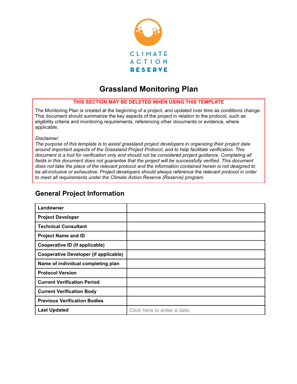 Grassland Monitoring Plan Templateapril 2016
