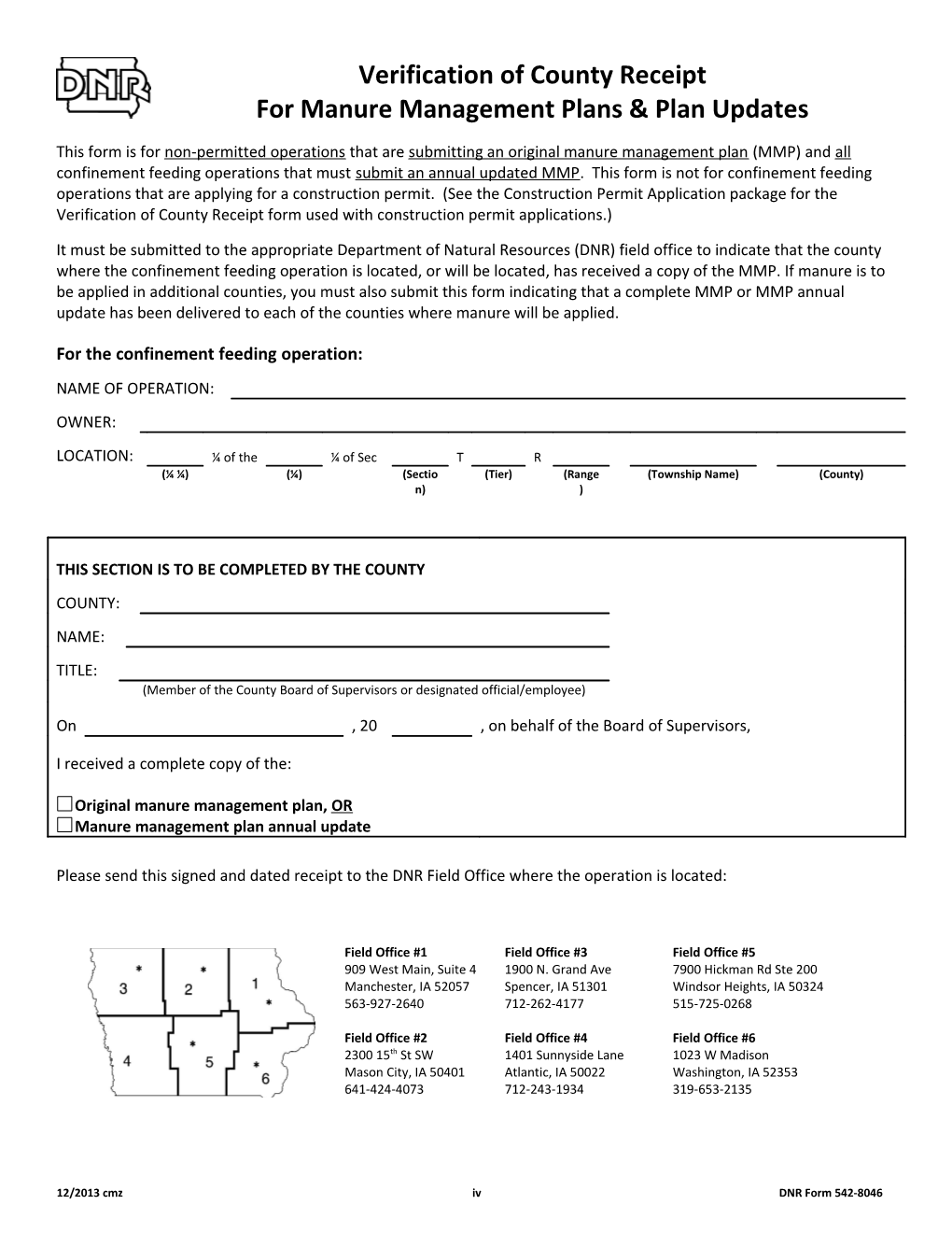 Verification of County Receipt