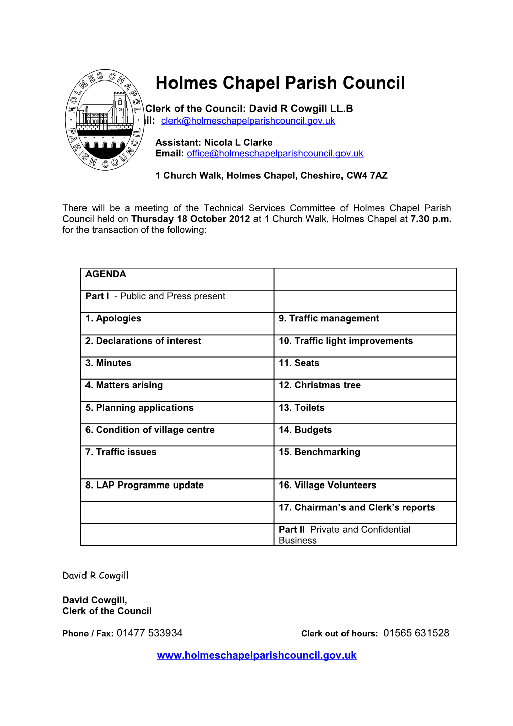 Holmes Chapel Parish Council