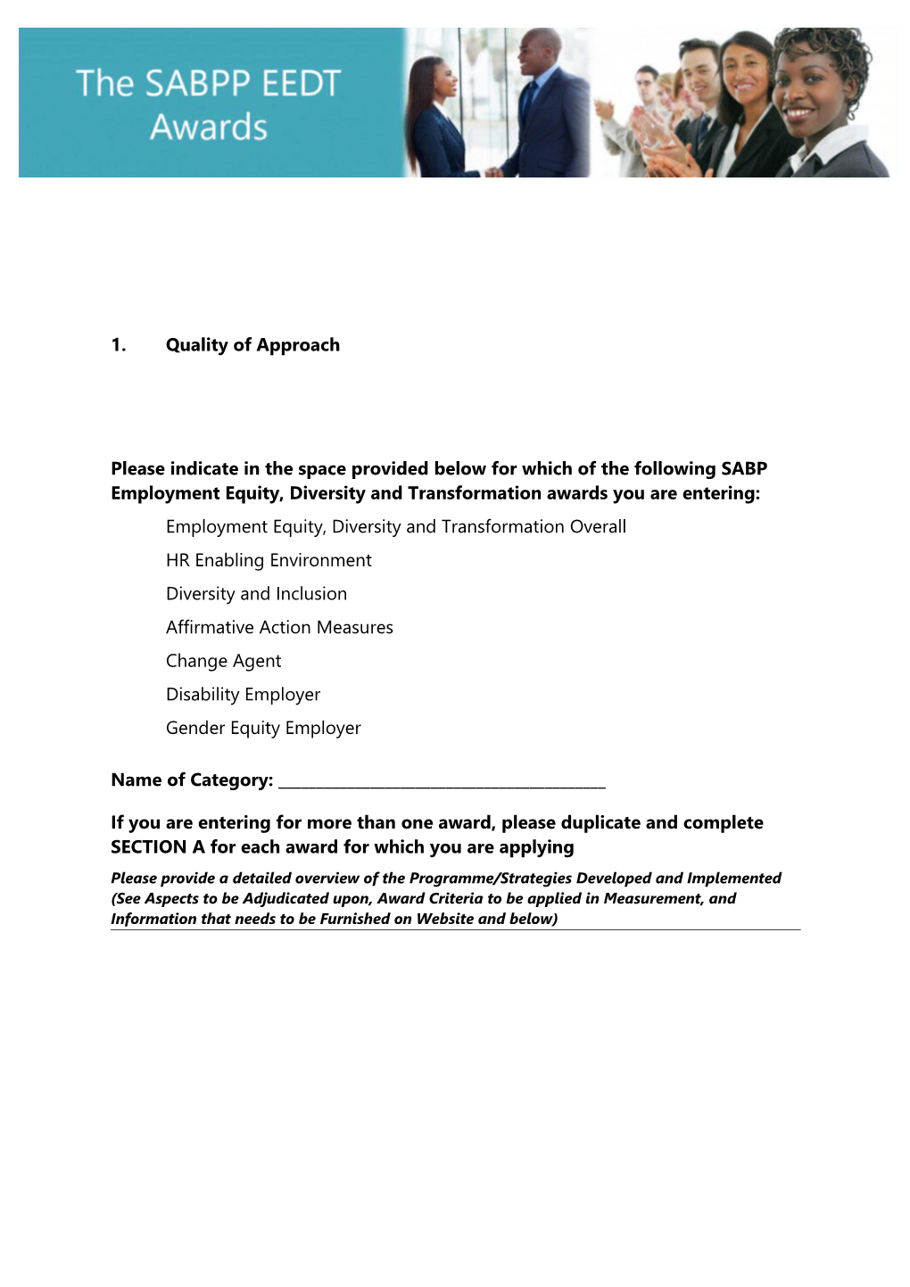 Employment Equity, Diversity and Transformation Overall