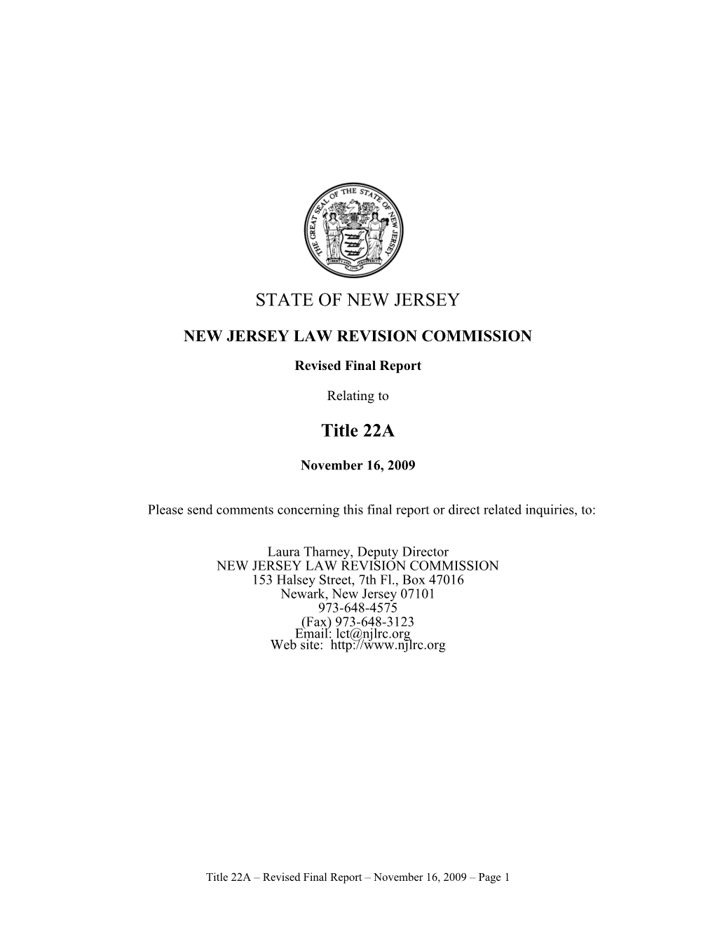 New Jersey Law Revision Commission s6