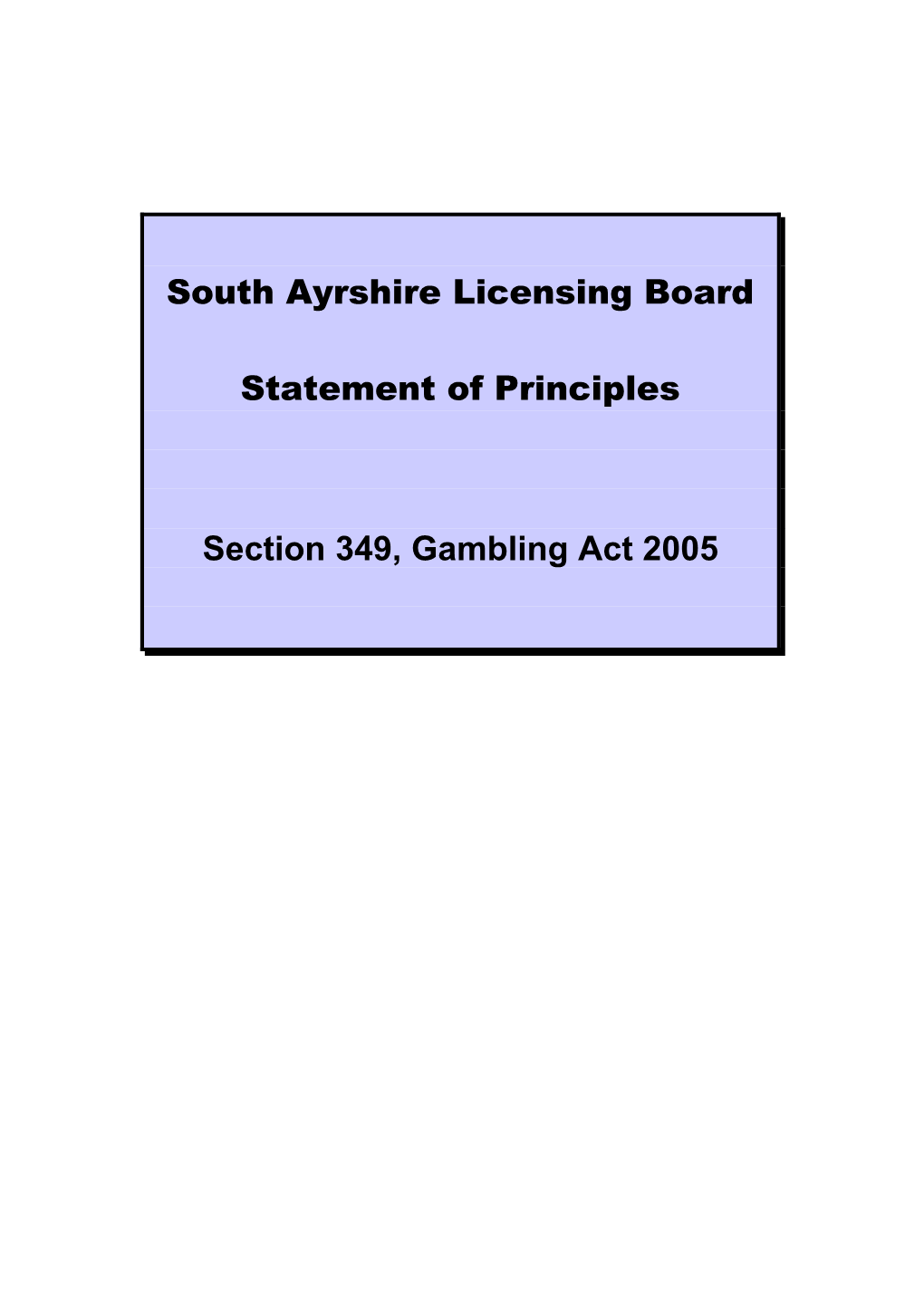 South Ayrshire Licensing Board
