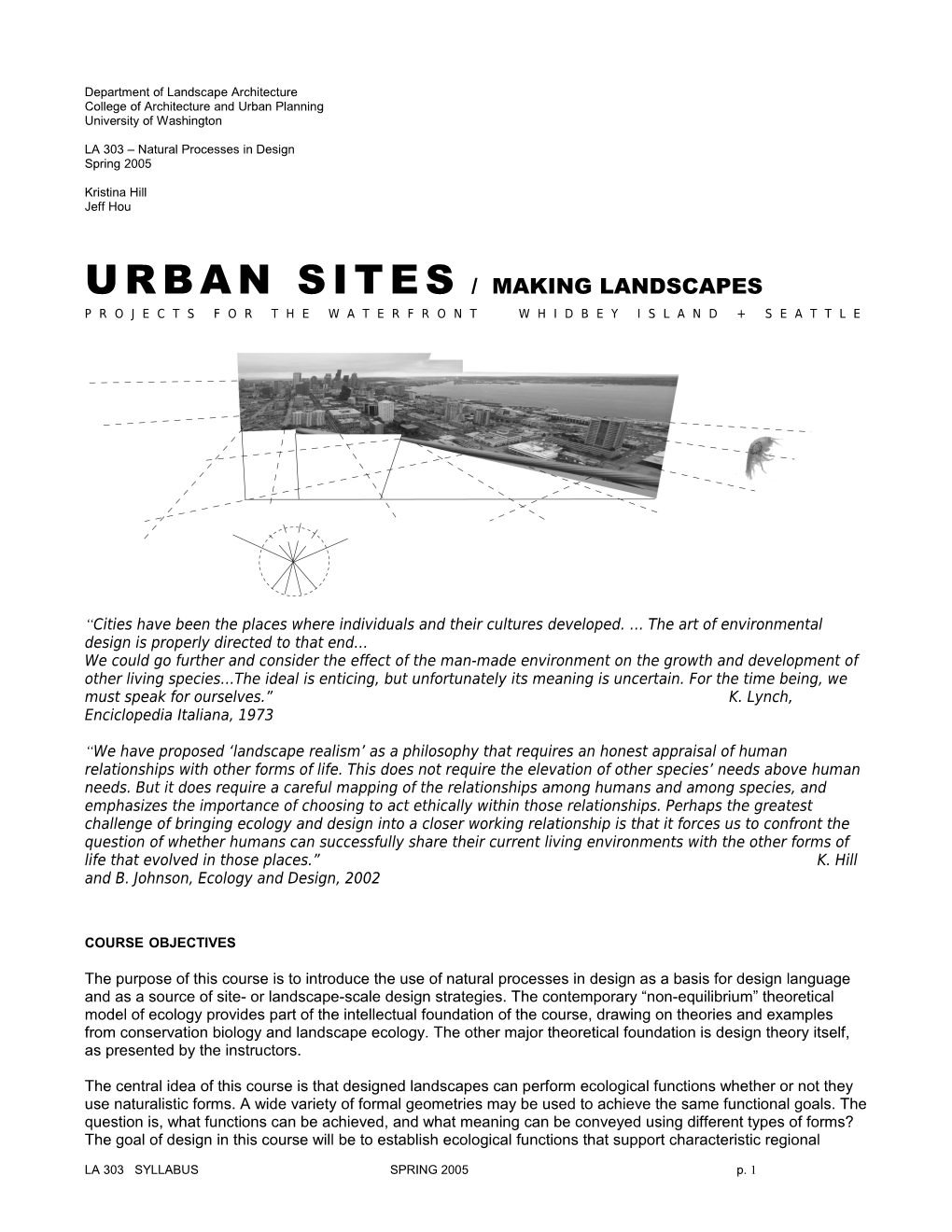 Department of Landscape Architecture