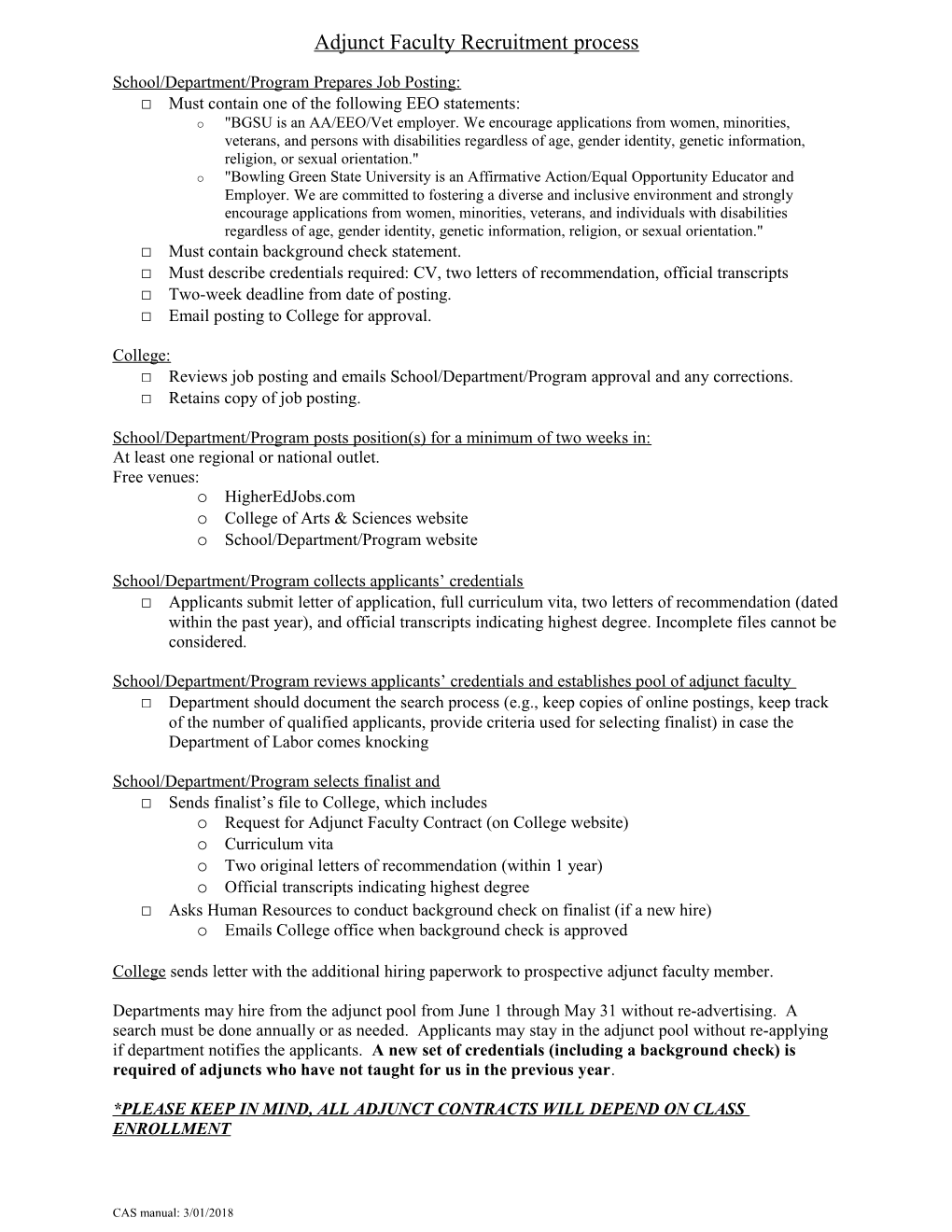 School/Department/Program Prepares Job Posting