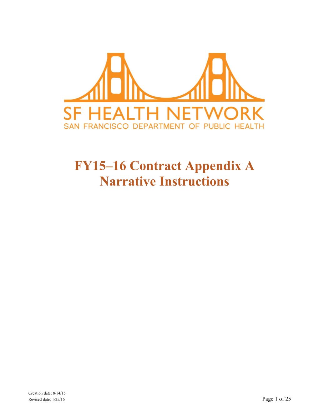 FY15 16 Contract Appendix a Narrative Instructions