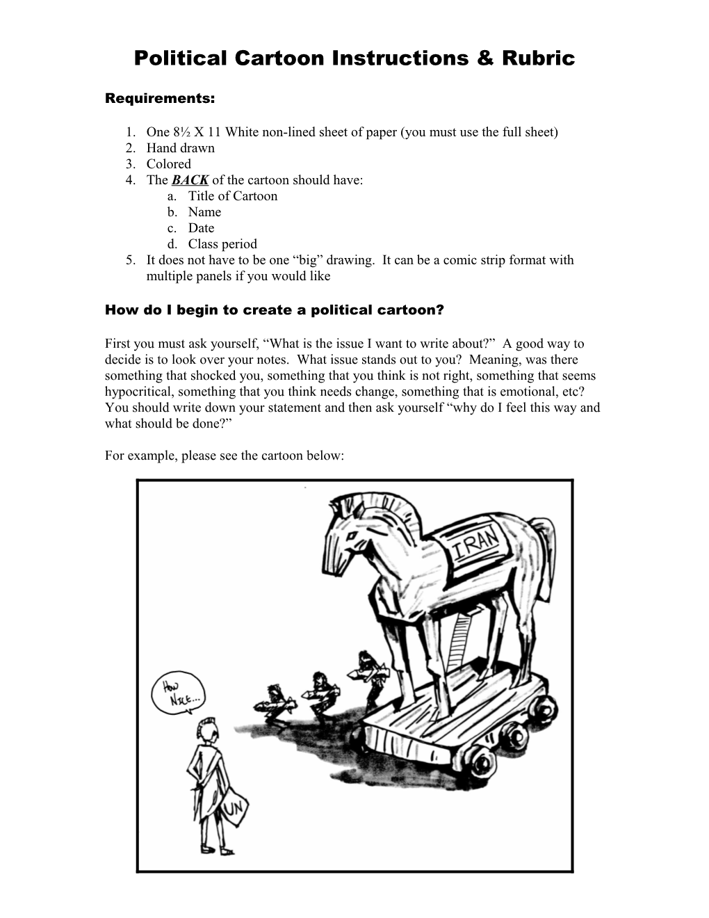 Political Cartoon Instructions & Rubric s1