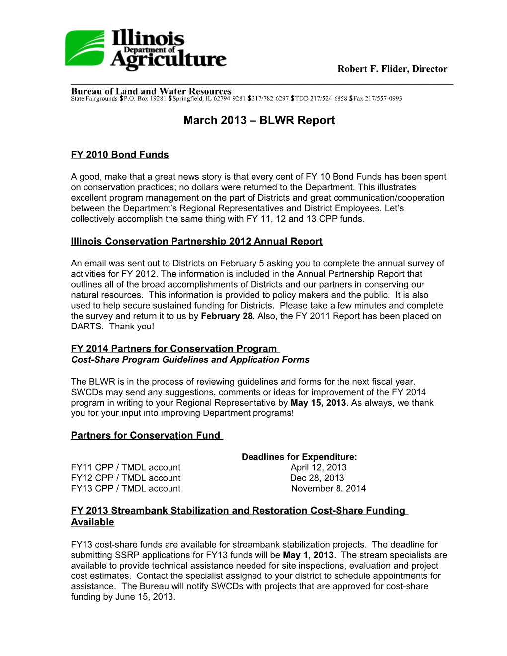 Bureau of Land and Water Resources